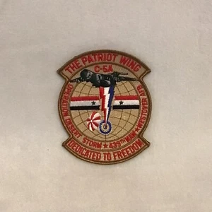 Vintage ORIGINAL US Air Force C-5A 'PATRIOT WING' Desert Storm Embroidered Patch - Picture 1 of 4