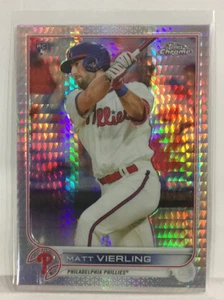 2022 TOPPS CHROME MATT VIERLING ROOKIE PULSE REFRACTOR #181 PHILLIES MSK - Picture 1 of 2