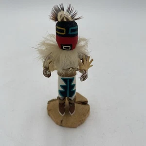 Vintage Navajo Kachina Doll White Chin Warrior Native American Signed BC 5" - Picture 1 of 7