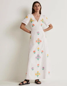 Boden - Edith Embroidered Maxi Dress - Kleid Sommer Anlass NEU - UK 16 EU 44 - Bild 1 von 6