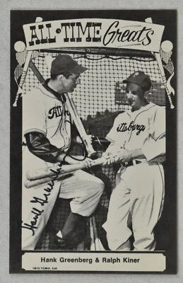 Hank Greenberg Signed Autographed 1975 TCMA All Time Greats Postcard PSA DNA COA - Image 1 of 3