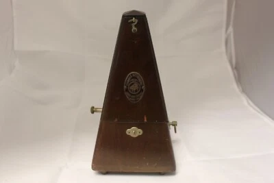 Винтажный Yamaha метроном коричневый деревянный маятник - серийный No34738 - Япония 1930-е? - Изображение 1 из 4