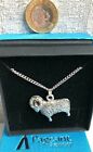 ARIES SIGN OF ZODIAC REAL PEWTER PENDANT NECKLACE - MADE IN UK - GIFT -  NEW