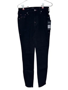 True Religion Womens Jeans Halle SN High Rise Super Skinny Denim Black Sz.26 NWT - Picture 1 of 11