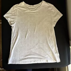 Athleta Organic Daily Women's Ivory Snake Print Shirt Size Large - Picture 1 of 4