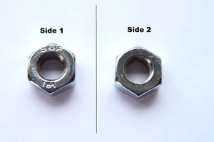 Full/Plain/Hex Nut - 6mm / 8mm / 10mm x 1.25 / 12mm 1.25 - UK Made - CHROME - Picture 1 of 2
