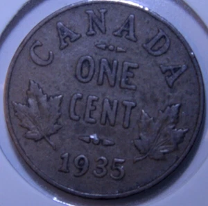 1935 Canada Small Cent Canadian 1 penny coin VERY NICE ! - Picture 1 of 2