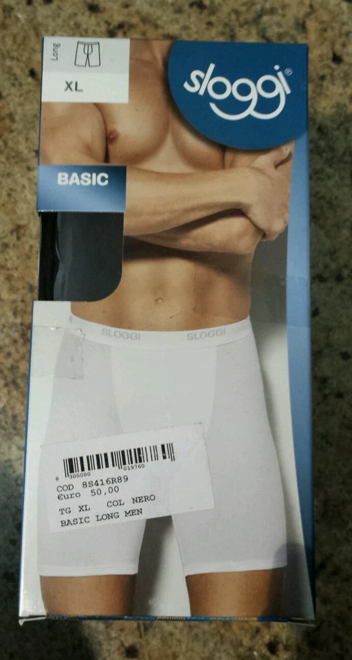 SUPER OFFERTA N.3 BOXER UOMO SLOGGI MEN BASIC LONG GAMBA LUNGA BIANCO o NERO   - Immagine 1 di 1