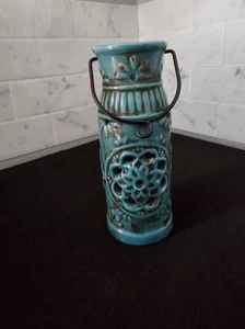 Ceramic Candle Cover Tealight Hallow Bottom Rustic Open Bottom No Base  - Picture 1 of 12