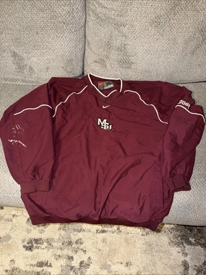 Pullover cortavientos vintage Nike Mississippi State Bulldogs XL granate NCAA Foto 1 de 4