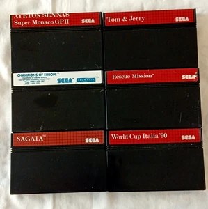 LOTTO -6-Giochi SEGA Master System- SAGAIA - AYRTON SENNAS - RESCUE MISSION- TOM - Foto 1 di 8