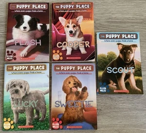 The Puppy Place Flash Cooper Lucky Sweetie Scout Books by Ellen Miles Lot Of 5 - Picture 1 of 17