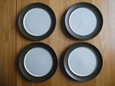 Vintage Denby Chevron tea plates x 4 ( 6.5 ins/16.5 cms diameter) - Image 1 of 2