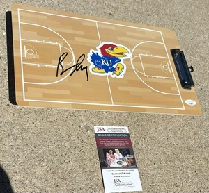 KANSAS JAYHAWKS Bill Self SIGNED Basketball Coach Clipboard JSA COA - Picture 1 of 2