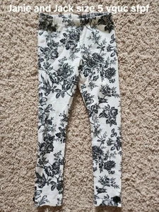 Janie and Jack Girl Floral Leggings Size 5 - Picture 1 of 1