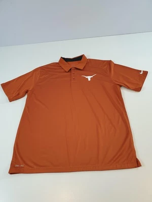 Camisa polo masculina Texas Longhorns grande laranja NCAA futebol universitário Nike Dri Fit - Imagem 1 de 4