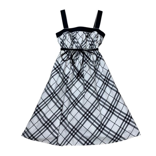 Abito Burberry Blue Label Nova a quadri 92 cm 36 2 pollici taglia 38 bianco macchie