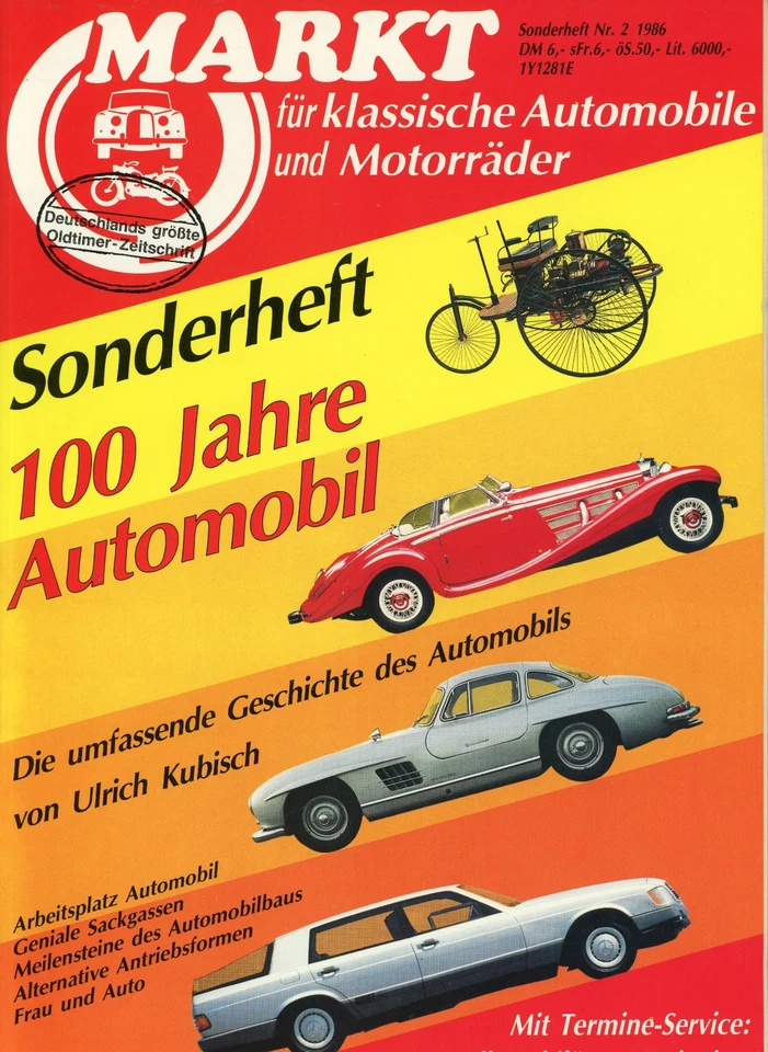 100 Jahre Automobil - OLDTIMER Markt, Sonderheft 2/1986 - Bild 1 von 1