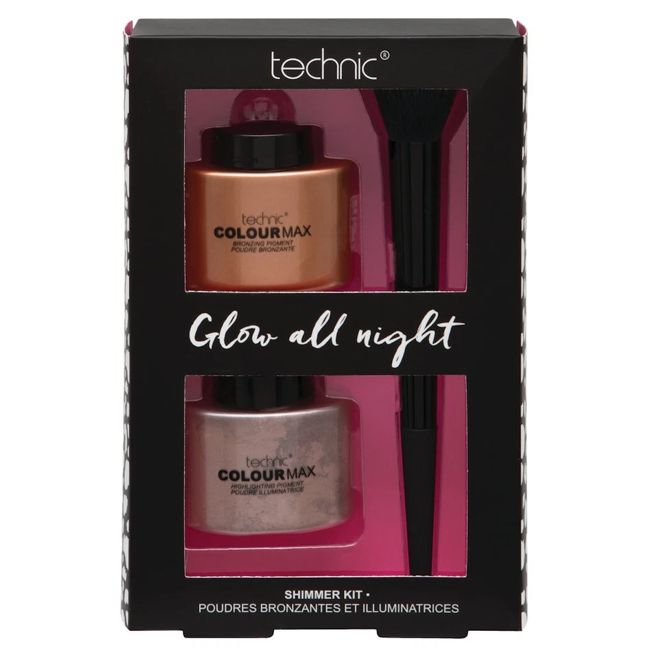 Technic Glow Toda la Noche - Kit de Brillo Resaltado con Cepillo Iluminadores Contorno Foto 1 de 1