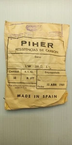 Pack of 50 Piher 300 Ohm 1W 5% Resistors. Free UK Postage. - Picture 1 of 2