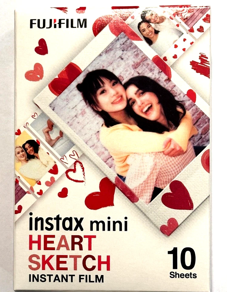 FUJIFILM INSTAX mini Film HEART SCETCH 1 Film  für 10 Fotos  MHD 05/2025 - Bild 1 von 1