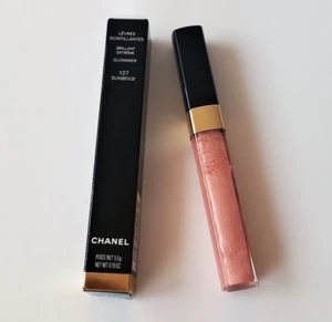 CHANEL Glossimer Lèvres Scintillantes Lip Gloss 127 SUNBEIGE - Picture 1 of 2