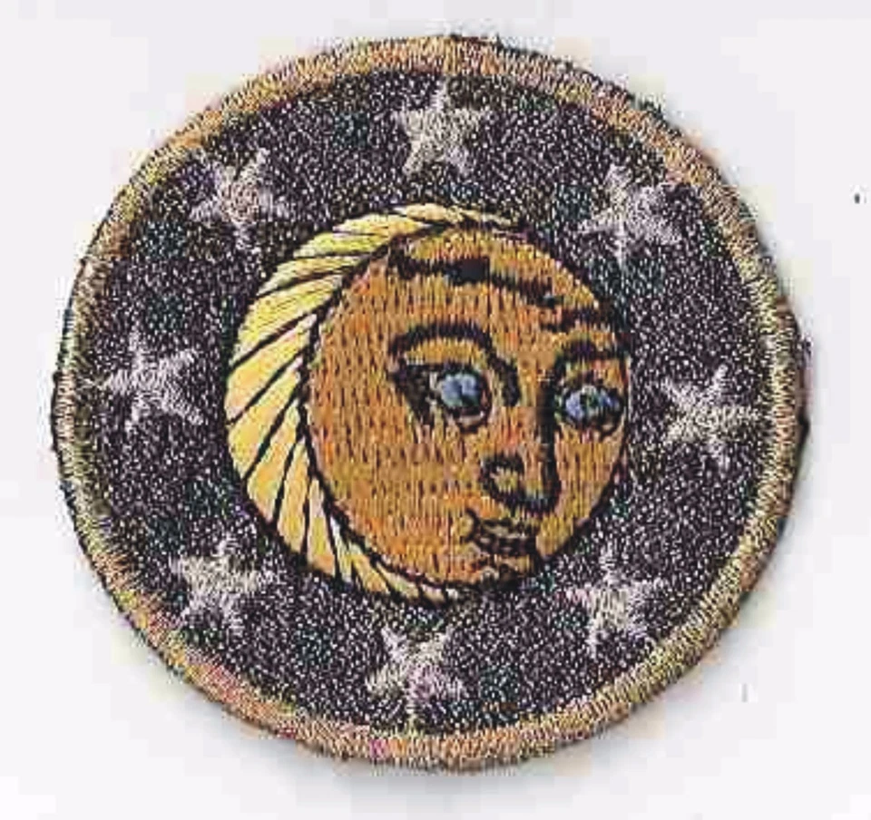 2" Celestial Lunar Moon Star Embroidery Patch - Image 1 of 1