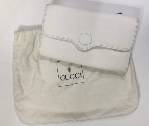 Borsa a mano vintage GUCCI piccola bianca micro GG