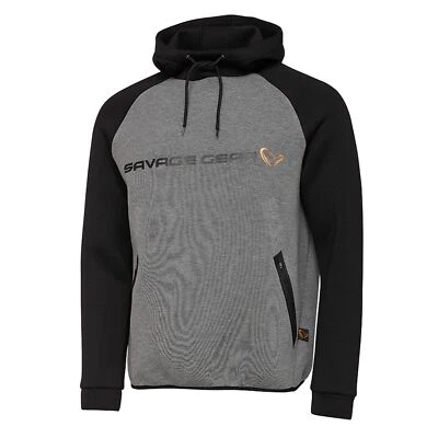 Savage Gear Tec-Foam Hoodie Dark Grey Melange Pullover Angeln Bekleidung - Bild 1 von 3