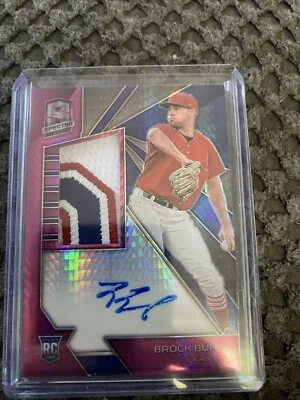 2020 Chronicles Spectra Jersey Neon Pink Prizm /49 Brock Burke Rookie Auto RC - Image 1 of 2