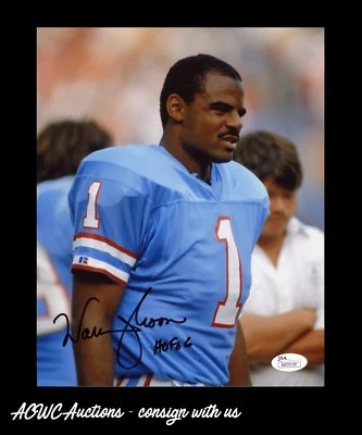 Autographed Photo - Warren Moon - Houston Oilers - NFL Hall of Fame - JSA Cert. - Image 1 of 2
