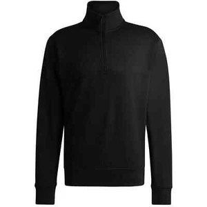Boss Sweatshirt - Mens Boss Ze Corduroy Zip Neck Sweat - Black - 50528476 - BNWT - Picture 1 of 4