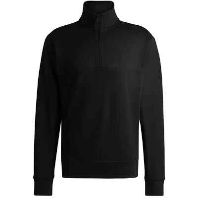 Boss Sweatshirt - Mens Boss Ze Corduroy Zip Neck Sweat - Black - 50528476 - BNWT - Image 1 of 4
