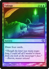 Tidings FOIL 9th Edition HEAVILY PLD Blue Uncommon MAGIC GATHERING CARD ABUGames