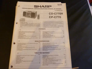 Manual de servicio original Sharp CD-C770H CP-C770 - Imagen 1 de 1
