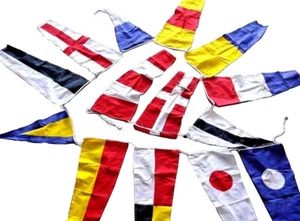 BANDERA Código de Señal de la Marina de los Estados Unidos - Cuerda de 14 banderas Bunting - 5 pies - Fiesta en la playa - Imagen 1 de 4