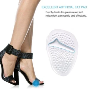 Ball of Foot Cushions, 2 Pairs Anti Slip Shoe Pads Inserts Gel Forefoot Insoles - Picture 1 of 9