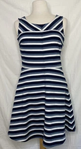 Tommy Hilfiger Dress Women’s Size 4 Blue White Sleeveless Side Zip with Pockets - Picture 1 of 11