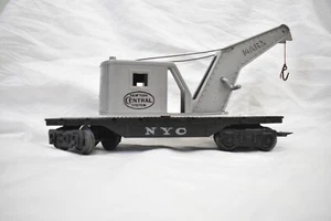 Marx New York Central gray & black 4 wheel Crane O Scale- Complete & Unbroken! - Bild 1 von 8