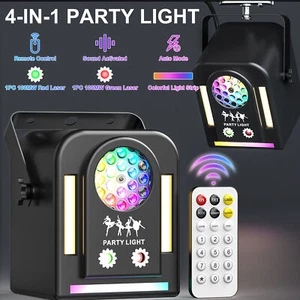 100W LED Laser Effect Lights RGBW Gobo Beam COB DMX DJ Disco KTV Stage Lights - Picture 1 of 14