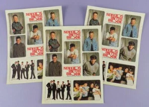 Original 1989 Unused New Kids On The Block Lot of 3 Sticker Sheets NKOTB - Imagen 1 de 1