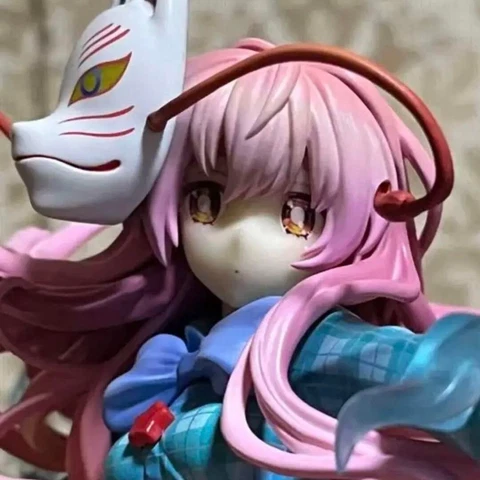 Ques Expressive Poker Face Kokoro Hata 1/8 Scale PVC Figure Touhou Project Used Cover