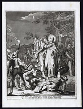 Antique Bible Print-N.T.42-JESUS-JUDAS-PETER-SWORD-ARREST-Halma-Scheits-1710