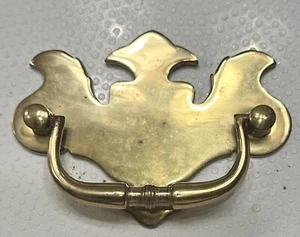 Chippendale Style Batwing Drawer Pulls 3" Centers Vintage Brass Lot of 3 - Picture 1 of 3