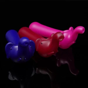 5 Zoll handgefertigte mattierte Elefantenkopf Rauchen Schale Glaspfeife - USA Verkäufer - Bild 1 von 20