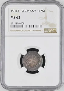 1916E GERMANY 1/2M NGC MS63 - Picture 1 of 2
