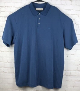 Tommy Bahama Men's Size XXL 2XL Short Sleeve Polo Shirt Blue Striped Marlin - Picture 1 of 6