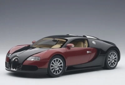 BUGATTI VEYRON EB16.4 PRODUCTION CAR RED & BLACK 1:18 by AUTOart 70909 1200 MADE - Image 1 of 4
