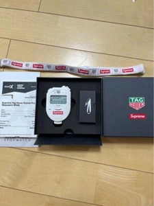 Supreme x TAG HEUER collaboration Stopwatch White with Box - Picture 1 of 4