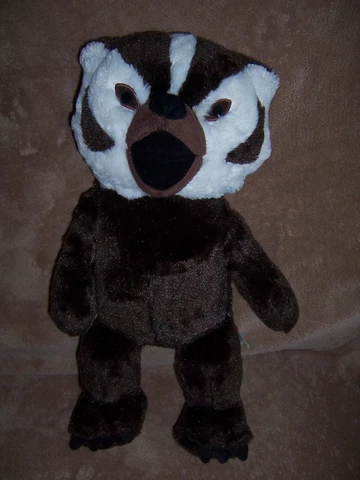 Build A Bear Bucky Badger Plush 17"  University of Wisconsin Soft Clean Plush Cover